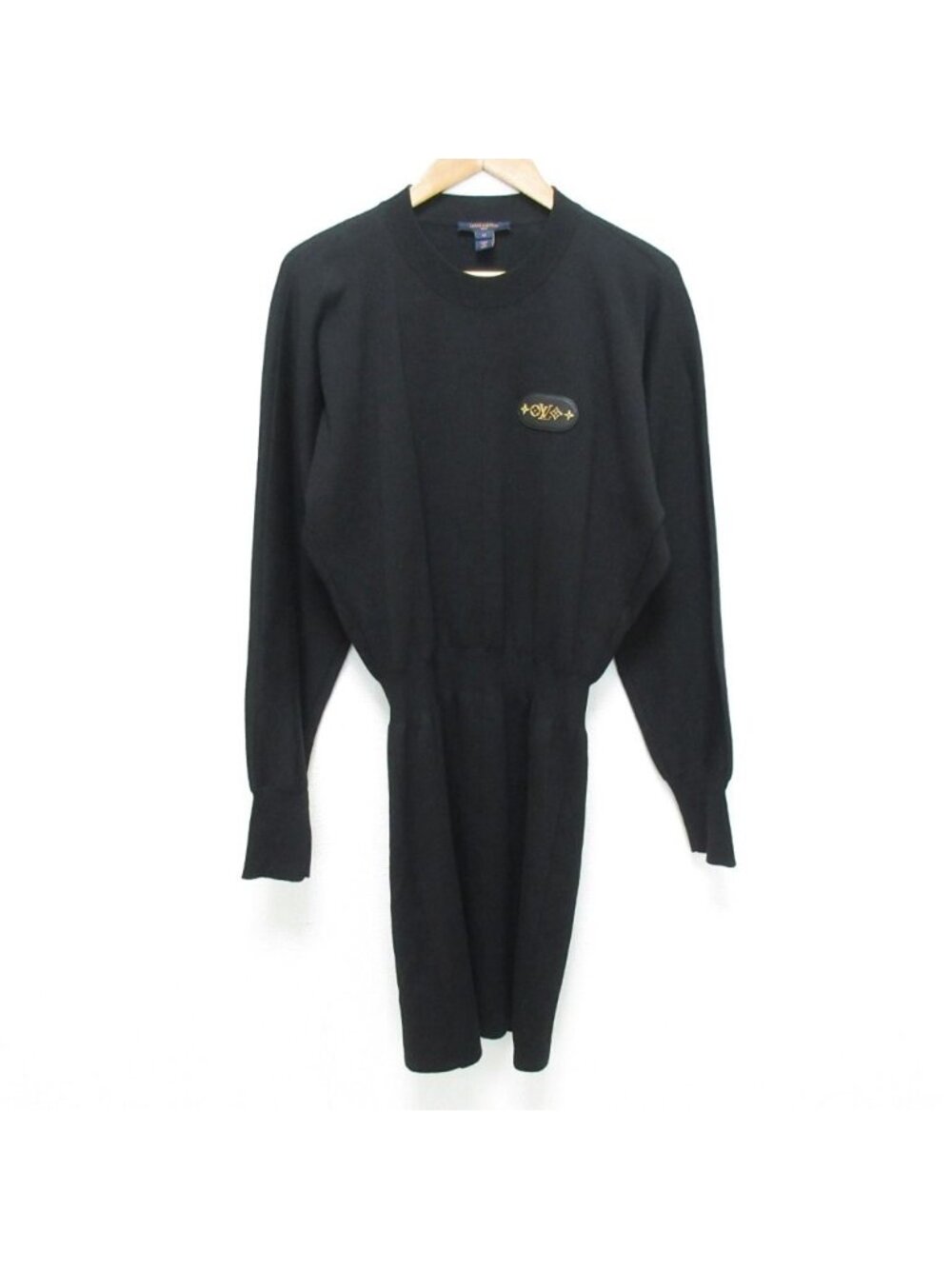 Louis Vuitton LV Logo Cashmere Blend Knit Dress Black Spring Summer Fall M